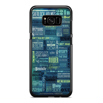 Quote Collage Sherlock Holmes Benedict Cumberbatch Samsung Galaxy S8 / S8 Plus / Note 8 Case Cover