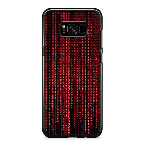 Matrix Computer Binary Red Samsung Galaxy S8 / S8 Plus / Note 8 Case Cover