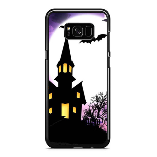 Festive Halloween House Purple Moon Print Samsung Galaxy S8 / S8 Plus / Note 8 Case Cover