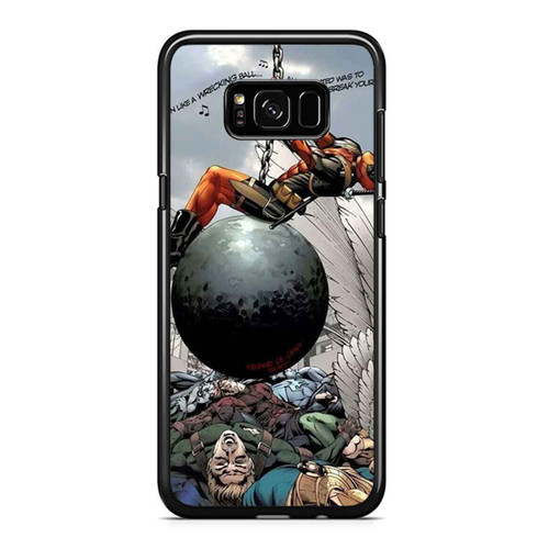 Deadpool Funny Movie As Miley Cyrus Wrecking Ball Parody Samsung Galaxy S8 / S8 Plus / Note 8 Case Cover