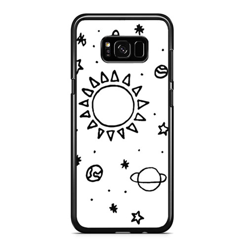 Black And White Space Drawings Samsung Galaxy S8 / S8 Plus / Note 8 Case Cover