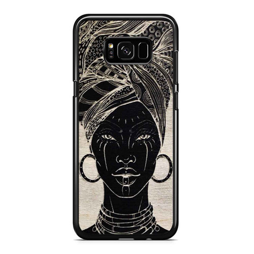 African Lady Face Illustration Samsung Galaxy S8 / S8 Plus / Note 8 Case Cover