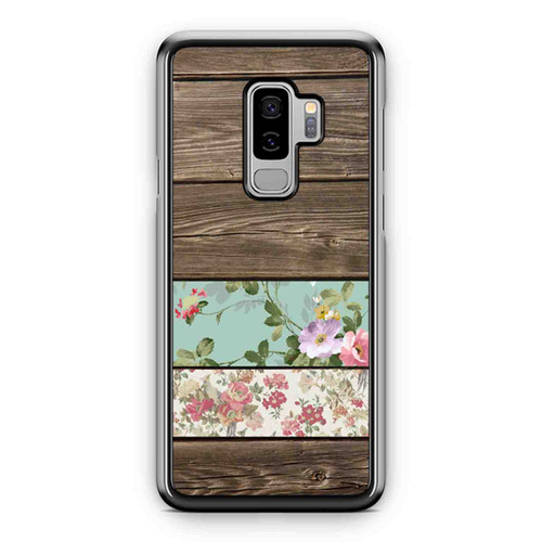 Vintage Flower Wood Wooden Unique Art Print Samsung Galaxy S9 / S9 Plus Case Cover