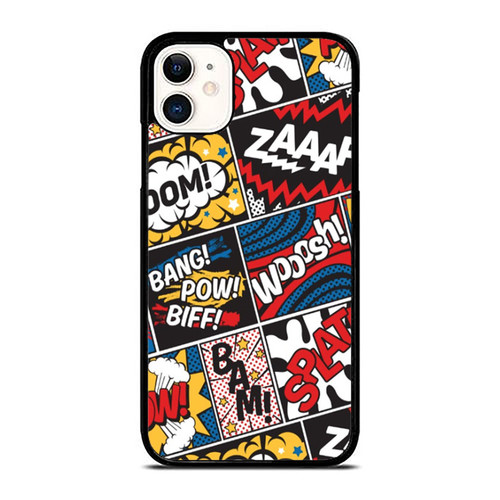 Comic Book Superhero Cartoon Sfx Pattern iPhone 11 / 11 Pro / 11 Pro Max Case Cover
