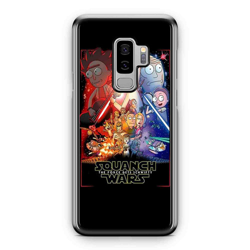 Rick And Morty Squanch The Force Gets Schwifty Wars Star Wars Funny Parody Samsung Galaxy S9 / S9 Plus Case Cover