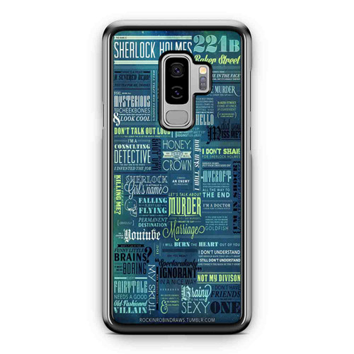 Quote Collage Sherlock Holmes Benedict Cumberbatch Samsung Galaxy S9 / S9 Plus Case Cover