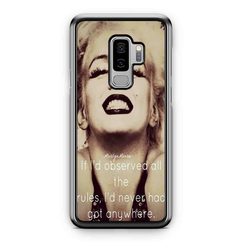 Marilyn Manroe Sometimes Good Things Fall Apart So Better Things Can Fall Together Samsung Galaxy S9 / S9 Plus Case Cover