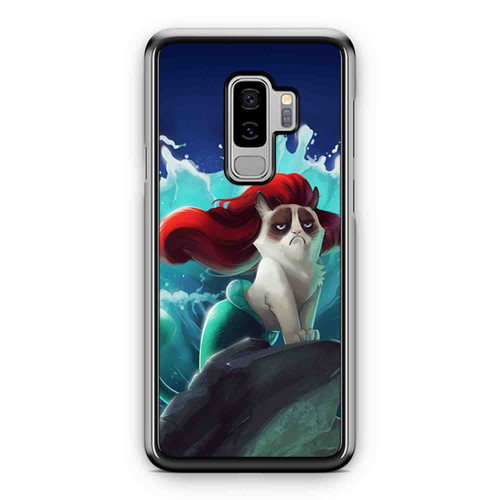 Grumpy Cat Disney Princes Ariel Mermaid Samsung Galaxy S9 / S9 Plus Case Cover