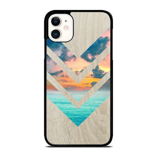 California Skies Ocean Wood Print iPhone 11 / 11 Pro / 11 Pro Max Case Cover