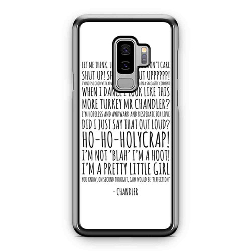 Friends Tv Show Chandler Best Quotes Samsung Galaxy S9 / S9 Plus Case Cover