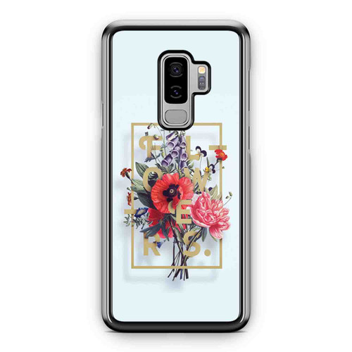 Floral Geometri Lettering Samsung Galaxy S9 / S9 Plus Case Cover