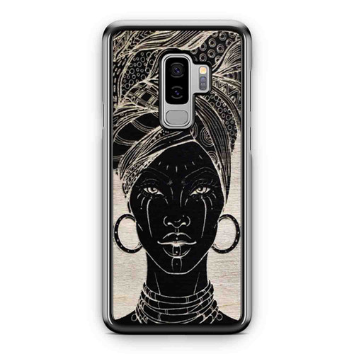 African Lady Face Illustration Samsung Galaxy S9 / S9 Plus Case Cover