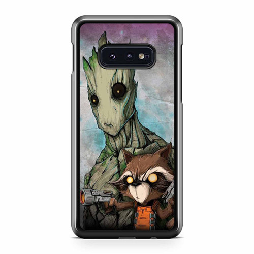 The Avengers Character Infinity War Groot And Rocket Racoon Cool Wallpaper Samsung Galaxy S10 / S10 Plus / S10e Case Cover
