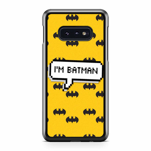 Superhero Batman Dark Knight Pattern I'M Batman Samsung Galaxy S10 / S10 Plus / S10e Case Cover