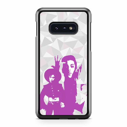 Silhouette Graphic Prince Purple Rain Geomatric Background Samsung Galaxy S10 / S10 Plus / S10e Case Cover