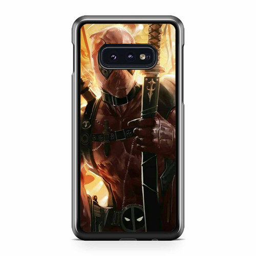 Deadpool Sword Burn Funny Movie Character Samsung Galaxy S10 / S10 Plus / S10e Case Cover