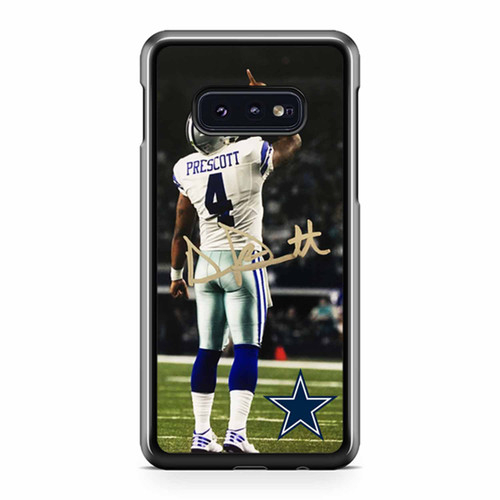 Dak Prescott Dallas Cowboys Rookie Signed Samsung Galaxy S10 / S10 Plus / S10e Case Cover