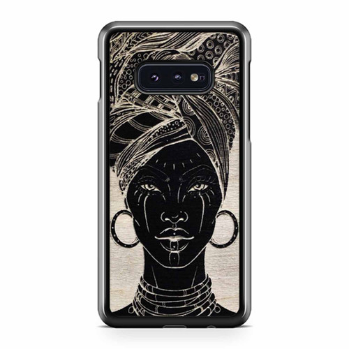 African Lady Face Illustration Samsung Galaxy S10 / S10 Plus / S10e Case Cover