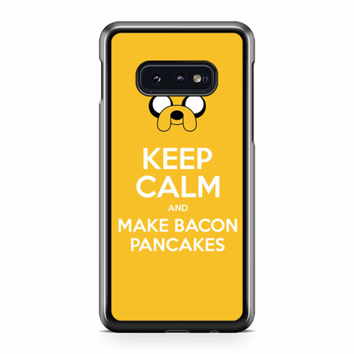 Adventure Time Jake Dog Keep Calm And Make Bacon Pancakes Funny Samsung Galaxy S10 / S10 Plus / S10e Case Cover