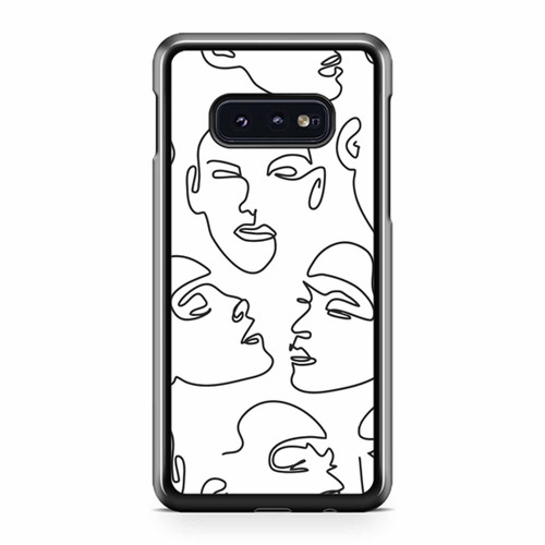 Abstract Minimal Face Line Art Samsung Galaxy S10 / S10 Plus / S10e Case Cover