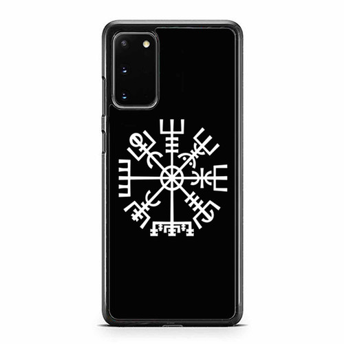 Vegvisir Viking Compass White Black Symbol Samsung Galaxy S20 / S20 Fe / S20 Plus / S20 Ultra Case Cover