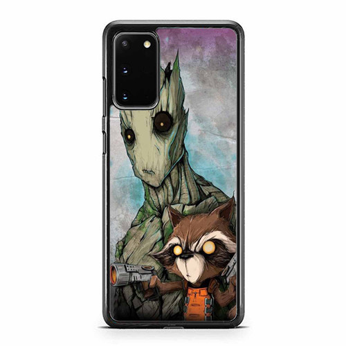 The Avengers Character Infinity War Groot And Rocket Racoon Cool Wallpaper Samsung Galaxy S20 / S20 Fe / S20 Plus / S20 Ultra Case Cover