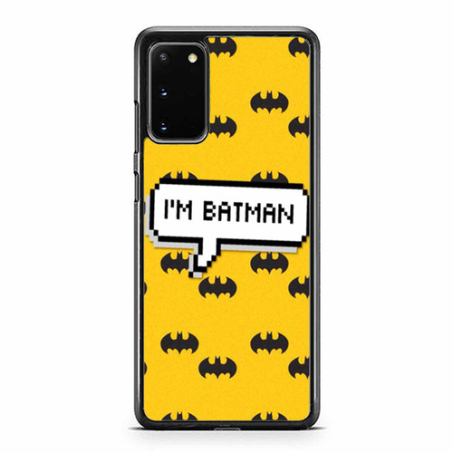 Superhero Batman Dark Knight Pattern I'M Batman Samsung Galaxy S20 / S20 Fe / S20 Plus / S20 Ultra Case Cover