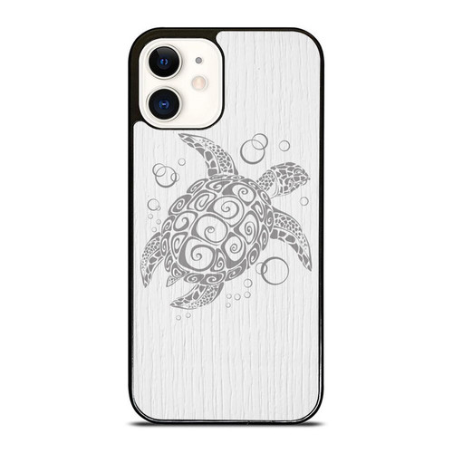 Wood White Turtle iPhone 12 Mini / 12 / 12 Pro / 12 Pro Max Case Cover