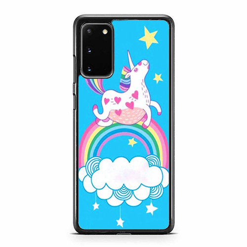 Pink Fluffy Unicorns Dancing On Rainbows Samsung Galaxy S20 / S20 Fe / S20 Plus / S20 Ultra Case Cover