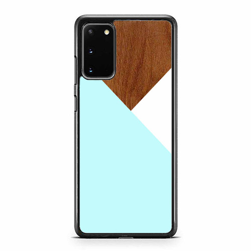 Pastel Blue Layered Wood Pattern Samsung Galaxy S20 / S20 Fe / S20 Plus / S20 Ultra Case Cover
