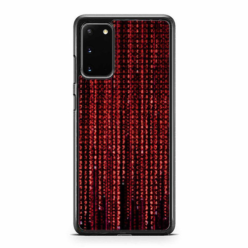 Matrix Computer Binary Red Samsung Galaxy S20 / S20 Fe / S20 Plus / S20 Ultra Case Cover