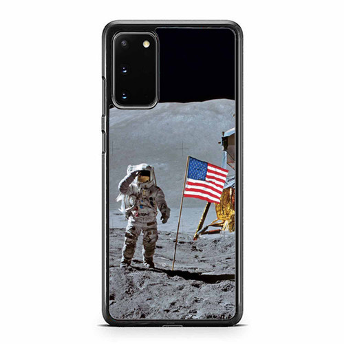 Man On The Moon American Flag Samsung Galaxy S20 / S20 Fe / S20 Plus / S20 Ultra Case Cover