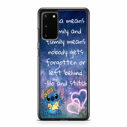 Lilo And Stitch Ohana Means Art Samsung Galaxy S20 / S20 Fe / S20 Plus / S20 Ultra Case Cover