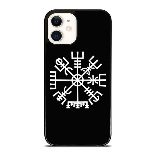 Vegvi%Cc%81Sir Viking Compass White Black Symbol iPhone 12 Mini / 12 / 12 Pro / 12 Pro Max Case Cover Vegvi%Cc%81Sir Viking Compass White Black Symbol iPhone 12 Mini / 12 / 12 Pro / 12 Pro Max Case Cover