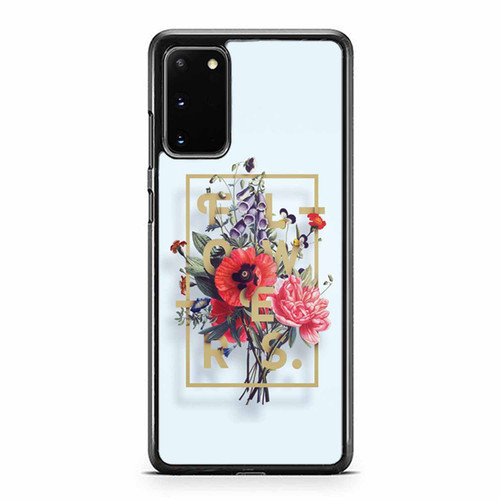 Floral Geometri Lettering Samsung Galaxy S20 / S20 Fe / S20 Plus / S20 Ultra Case Cover