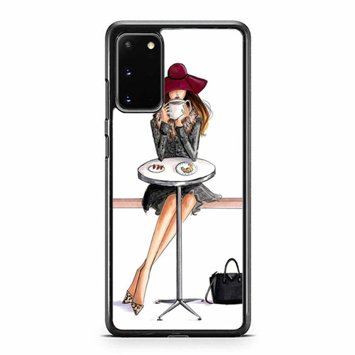 Fashion Illustration Lady Latte 1 Samsung Galaxy S20 / S20 Fe / S20 Plus / S20 Ultra Case Cover