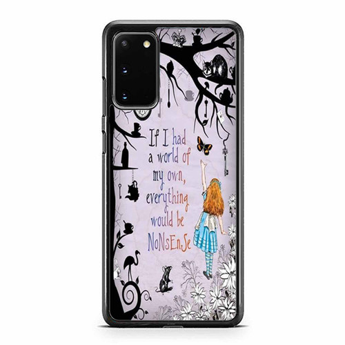 Alice In Wonderland Chesire Quote Samsung Galaxy S20 / S20 Fe / S20 Plus / S20 Ultra Case Cover