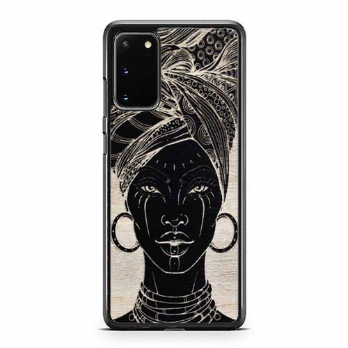 African Lady Face Illustration Samsung Galaxy S20 / S20 Fe / S20 Plus / S20 Ultra Case Cover