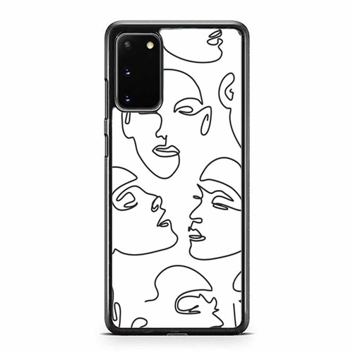 Abstract Minimal Face Line Art Samsung Galaxy S20 / S20 Fe / S20 Plus / S20 Ultra Case Cover