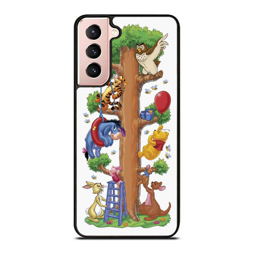 Winnie The Pooh Disney Characters With Climbing Trees Samsung Galaxy S21 / S21 Plus / S21 Ultra Case Cover
