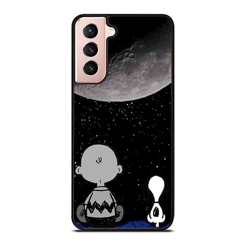 Snoopy And Charlie Look At The Moon Samsung Galaxy S21 / S21 Plus / S21 Ultra Case Cover