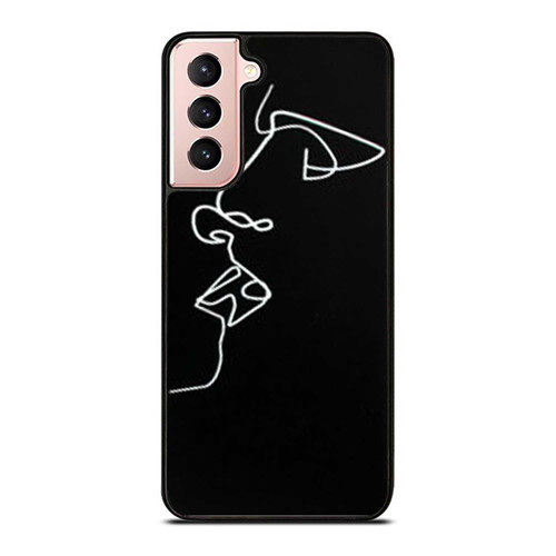 Side Face Single Line Drawing Samsung Galaxy S21 / S21 Plus / S21 Ultra Case Cover