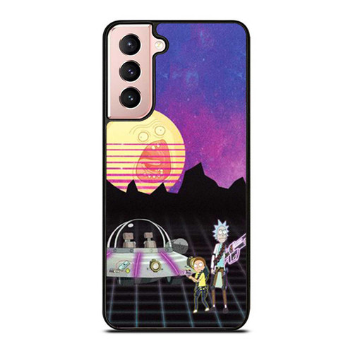 Rick & Morty New Retro Wave Synthwave Outrun 80S Samsung Galaxy S21 / S21 Plus / S21 Ultra Case Cover
