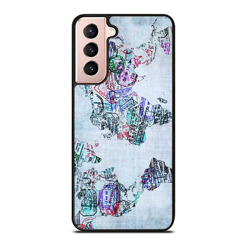 Passport World Print Pattern Samsung Galaxy S21 / S21 Plus / S21 Ultra Case Cover