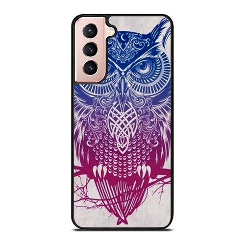 Owl Blue Beautiful Present Design Samsung Galaxy S21 / S21 Plus / S21 Ultra Case Cover