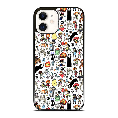 Studio Ghibli Doodle Pattern iPhone 12 Mini / 12 / 12 Pro / 12 Pro Max Case Cover