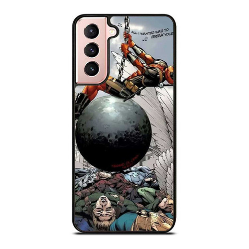 Deadpool Funny Movie As Miley Cyrus Wrecking Ball Parody Samsung Galaxy S21 / S21 Plus / S21 Ultra Case Cover