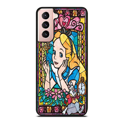 Alice In Wonderland Mozaic Glasses Samsung Galaxy S21 / S21 Plus / S21 Ultra Case Cover