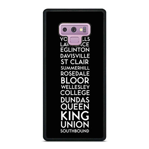 York Mills To Union Toronto Streetcar Roll Poster Samsung Galaxy Note 9 Case Cover