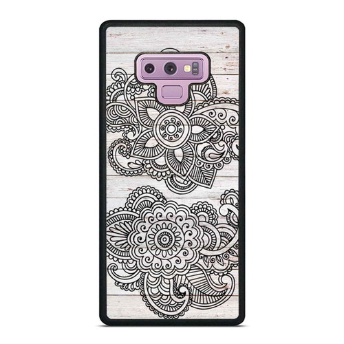 White Wood Flower Paisley 2 Samsung Galaxy Note 9 Case Cover